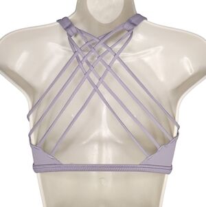 Lululemon Born To Be Bra (Wild) Strappy Back Size 6 Lavender Yoga Athleisure